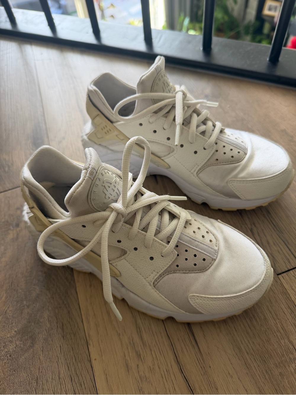 Nike Huarache Neutral Cream Athletic Sneakers - Comfortable Everyday Shoes
